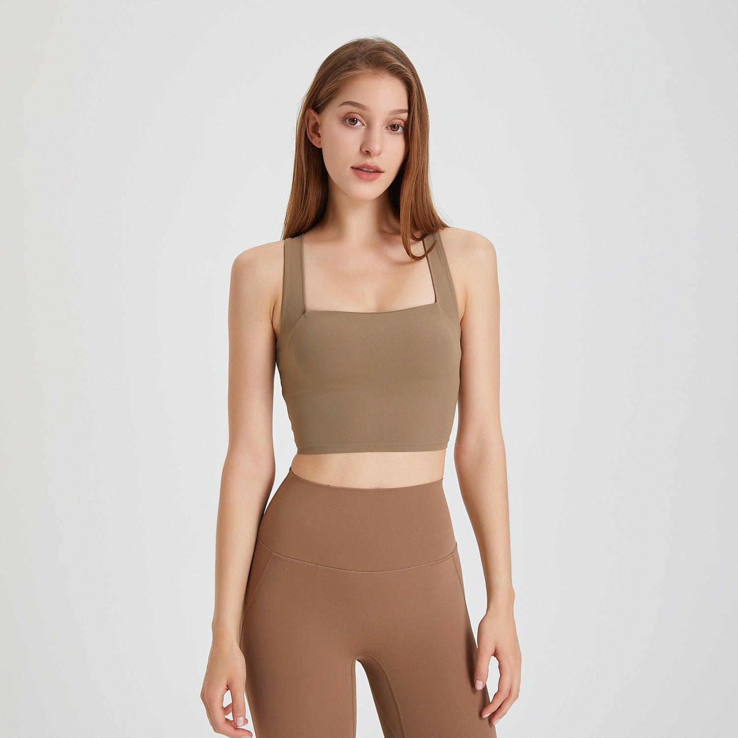 Square Neckline Sports Bra