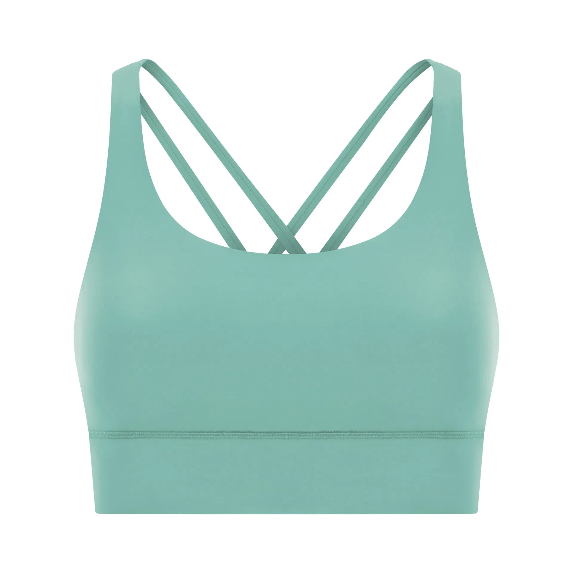 Cross back long line sports bra