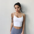 Strappy back long line sports bra