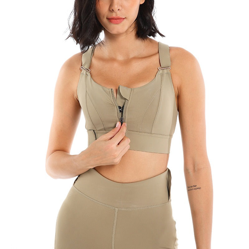 Zip Front Adjustable Sports bra