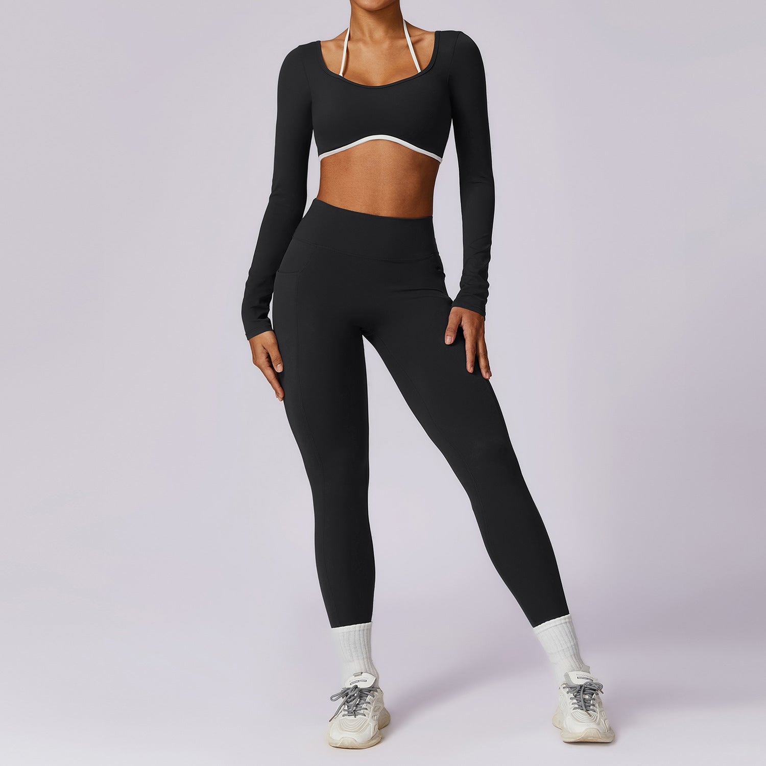 Color blocked set