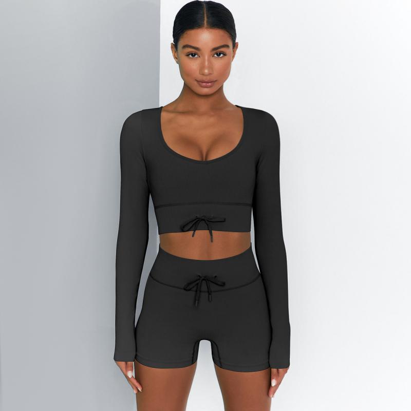 High Waist Seamless Yoga Set Women Two Piece