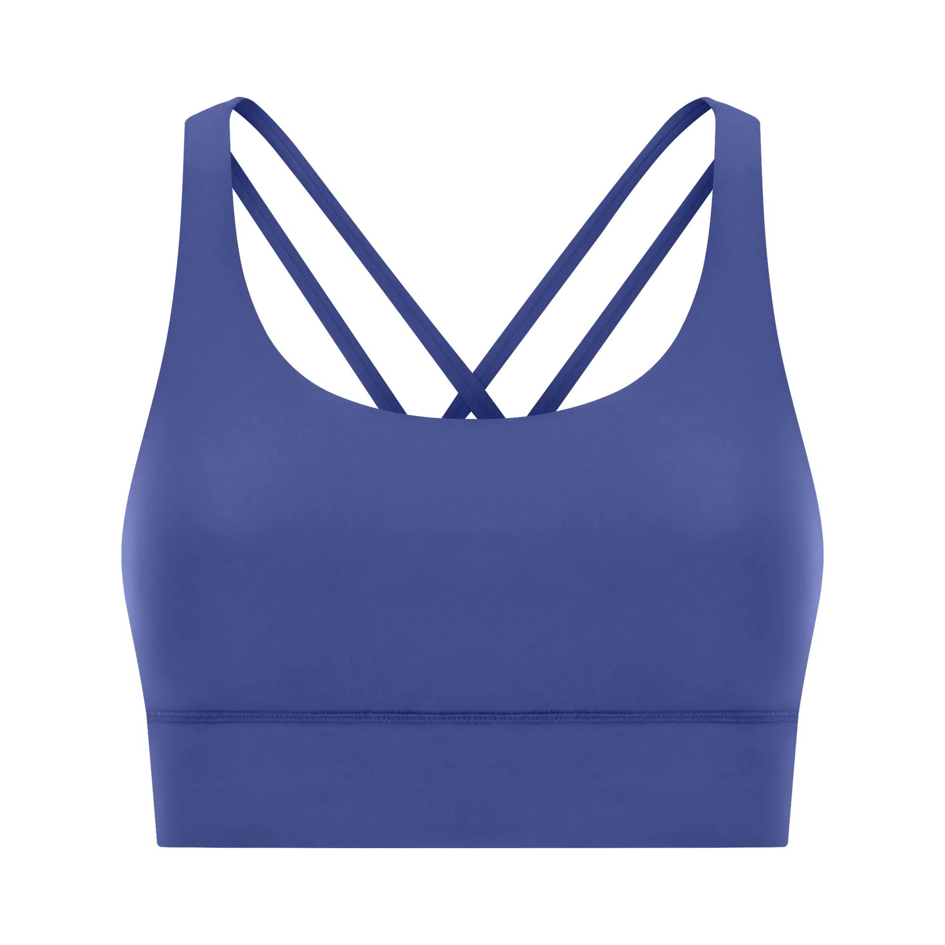 Cross back long line sports bra