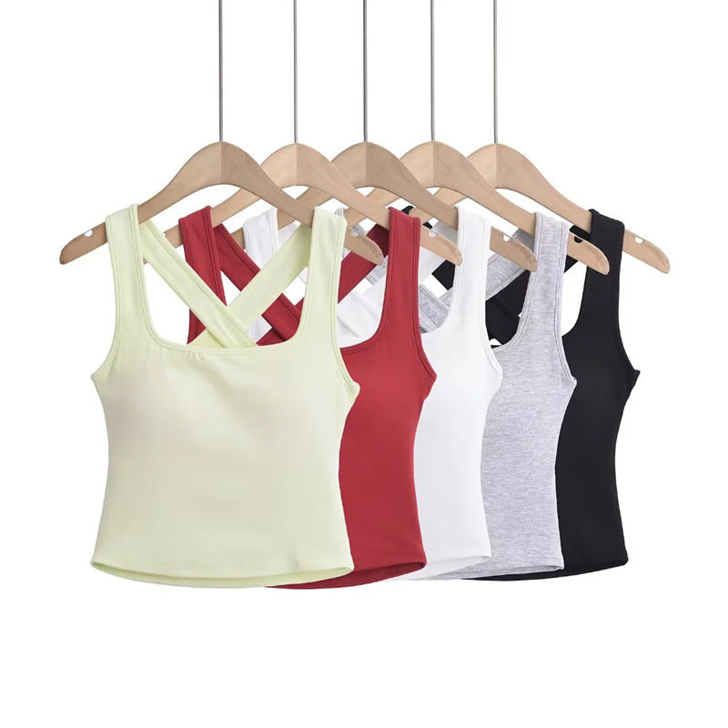 Cross Back Long Line Sports Bra