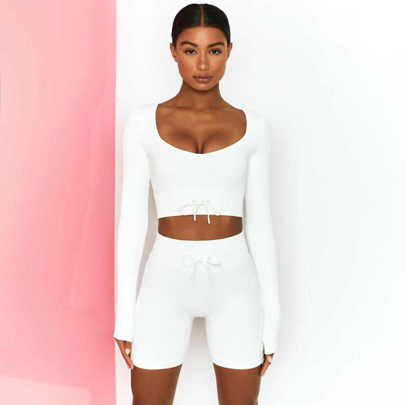 High Waist Seamless Yoga Set Women Two Piece