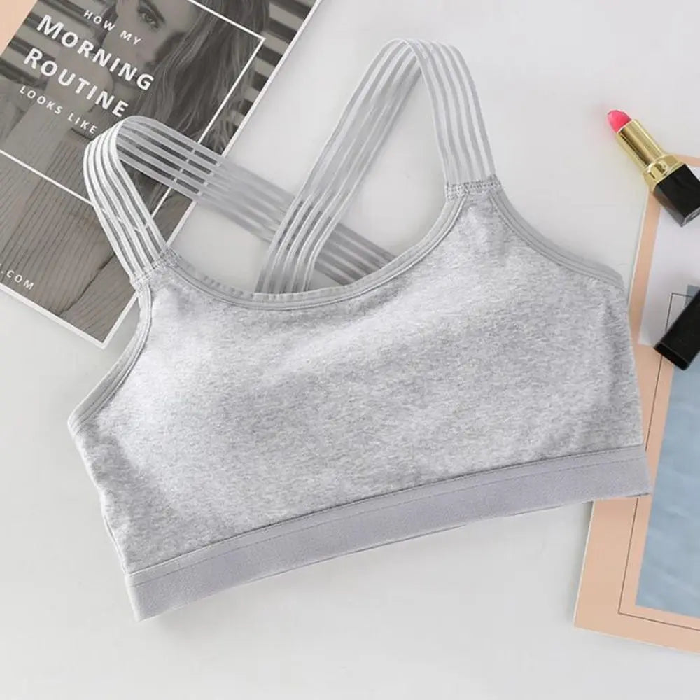 Cotton Cross Back Sports Bra