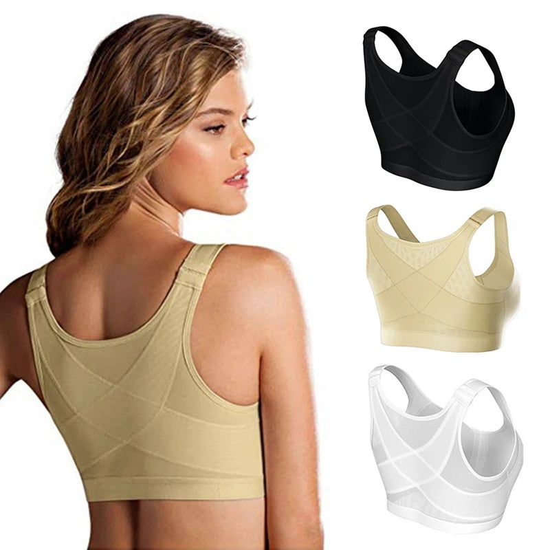 Posture Corrector Lift Up Sports Bra Women Cross Back Bra Breathable Shockproof
